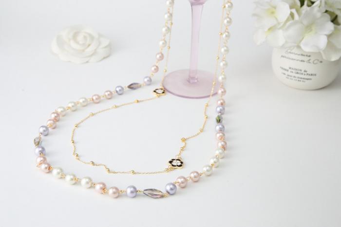 Colier Perle Chanel Vintage Camelia Long [2]