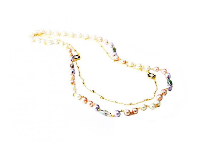 Colier Perle Chanel Vintage Camelia Long [1]