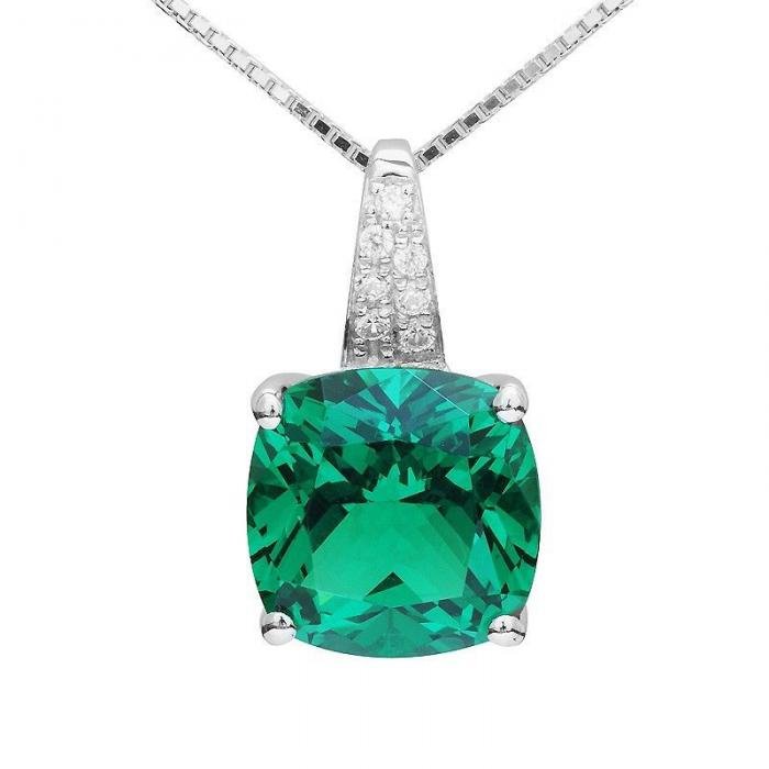 Colier Borealy Argint 925 Smarald 3,5 carate Princess Russian Luxury [1]