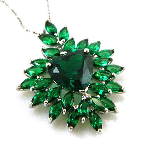 Smaralde Marquise Set Cercei, Colier şi Inel - Pietre Preţioase Argint 925 [9]