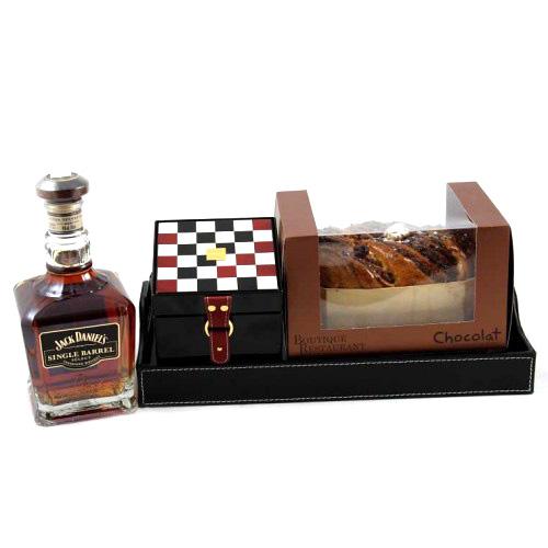 Premium Gift Black Leather Tray [1]