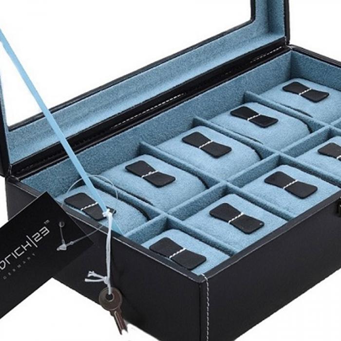Cutie 10 ceasuri Bond Blue by Friedrich, made in Germany, si Note Pad Hugo Boss - personalizabil [5]