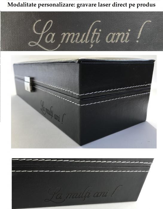Cutie 10 ceasuri Bond Blue by Friedrich, made in Germany, si Note Pad Hugo Boss - personalizabil [7]