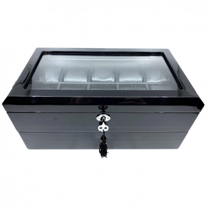 Cutie 16 Ceasuri si Butoni Lux Black Wood [4]