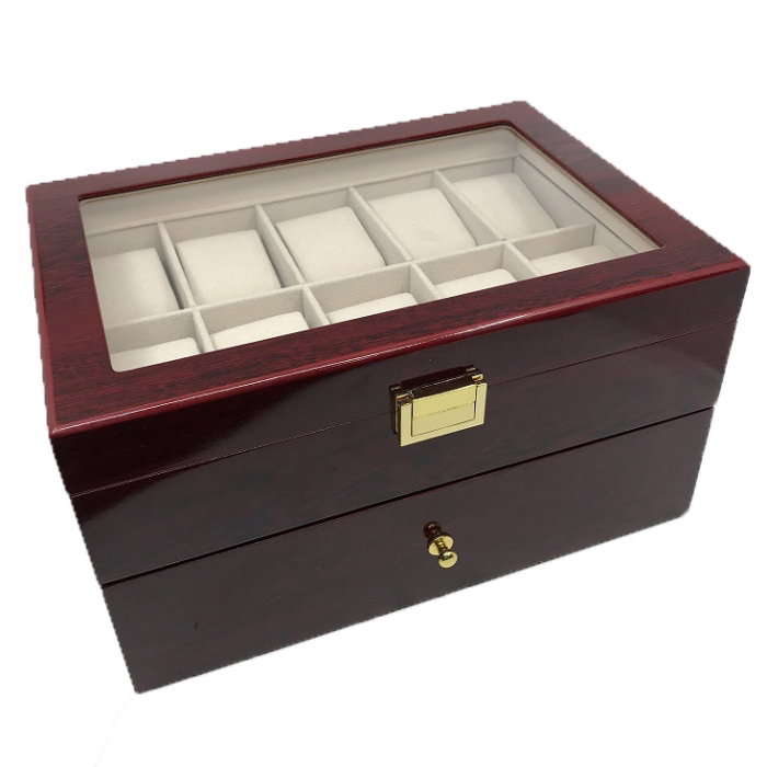 Cutie 20 Ceasuri Lux Brown Red Wood [2]