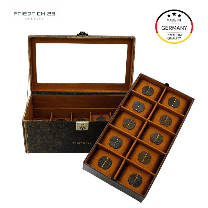 Cutie 20 ceasuri Cubano Piele Naturală by Friedrich - Made in Germany [1]