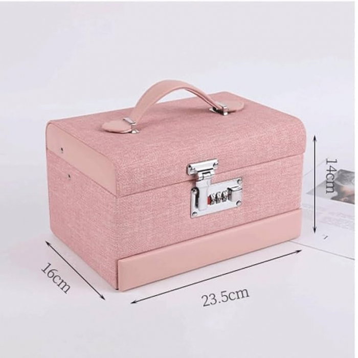 Cutie de Bijuterii cu Cifru – Design Elegant și Compartimentare Dublă [2]