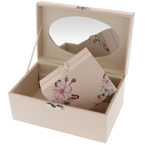 Cutie de Bijuterii cu Oglindă și Design Floral Flowers [6]
