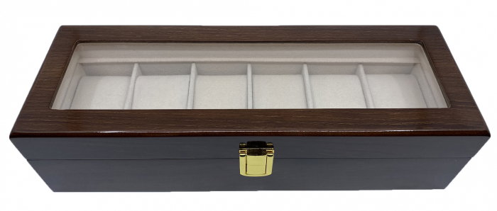 Cutie pentru 6 ceasuri  Elegant Brown – cadou elegant pentru bărbați [3]