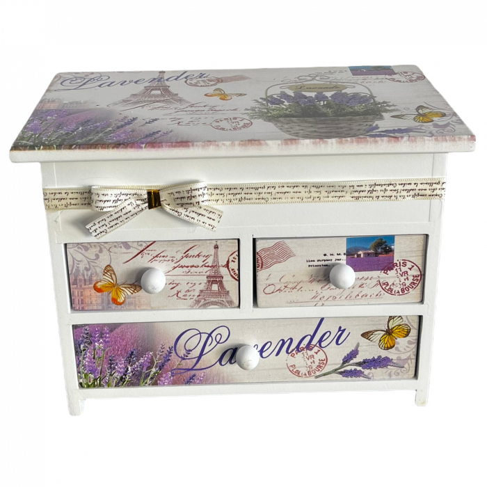 Cutie Bijuterii Beautiful Spring Flowers & Cadou Ceas Lavander Quartz [4]