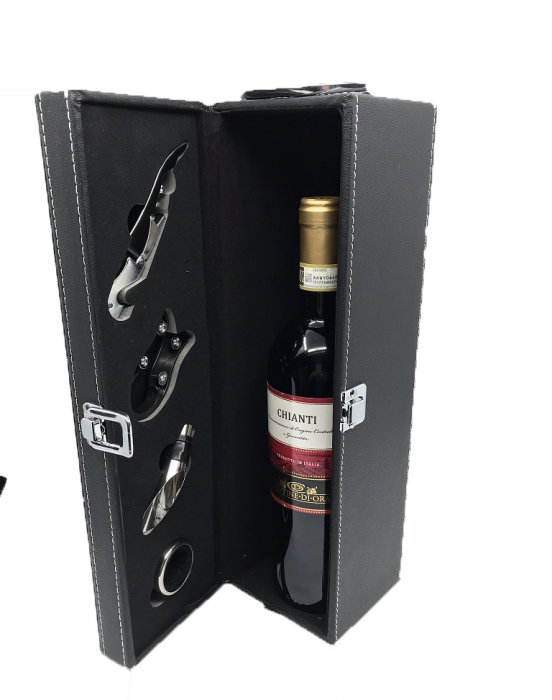 Cutie Vin Black cu 4 Accesorii (fara Sticla de Vin) [1]