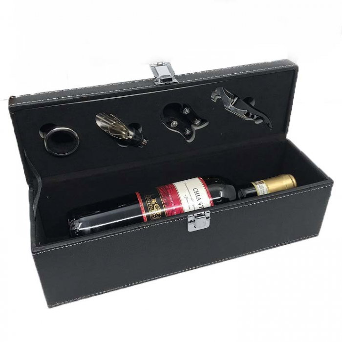Cutie Vin Black cu 4 Accesorii (fara Sticla de Vin) [3]