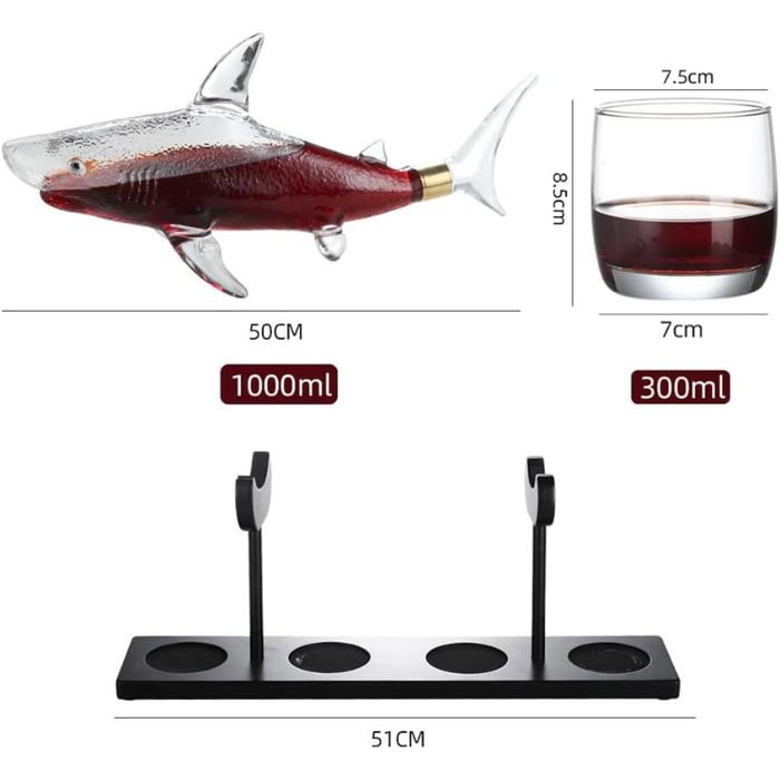 Decantor Rechin cu Pahare și Suport din Lemn [4]