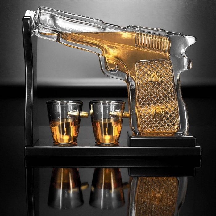 Decantor Pistol cu Doua Pahare cu Glont [2]