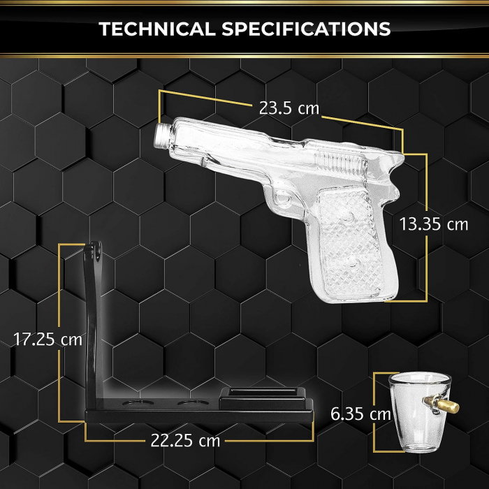Decantor Pistol cu Doua Pahare cu Glont [7]