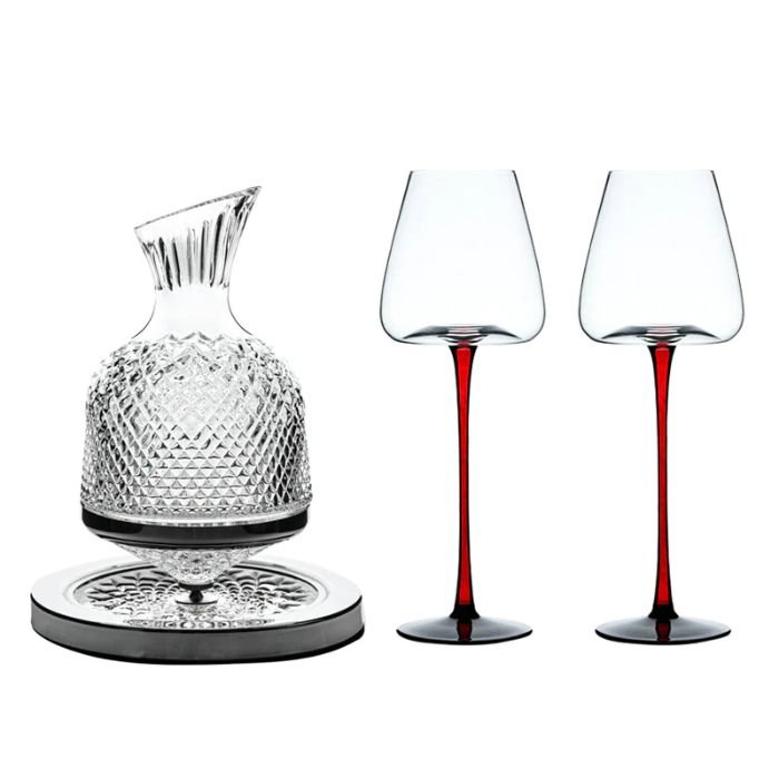 Decantor Rotativ Silver cu 2 pahare [4]