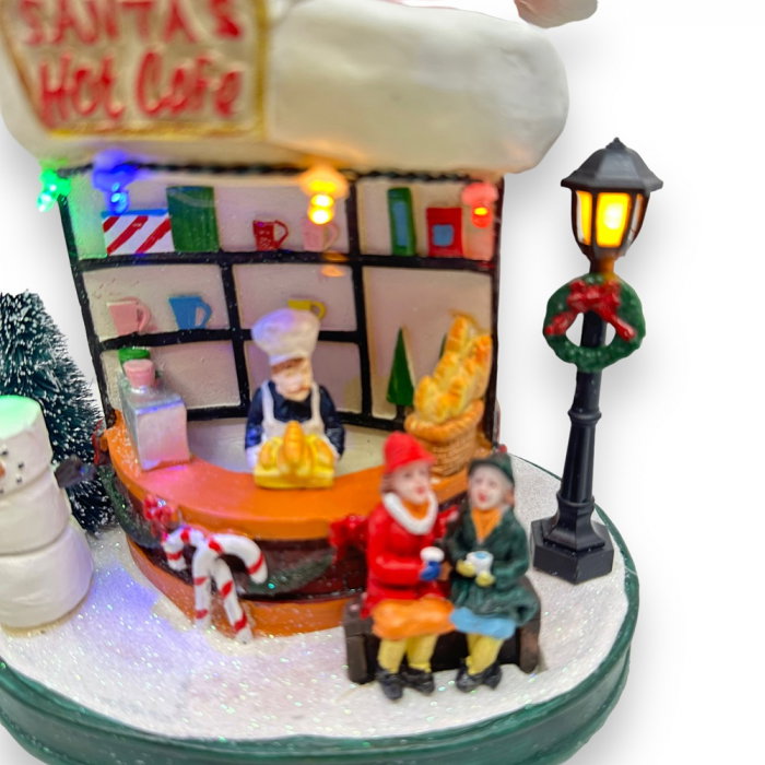 Decoratiune Christams Santa's Hot Cafe cu muzica si lumini [3]