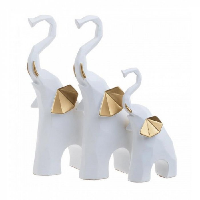 Decoratiune Lucky Elefants White Gold [1]