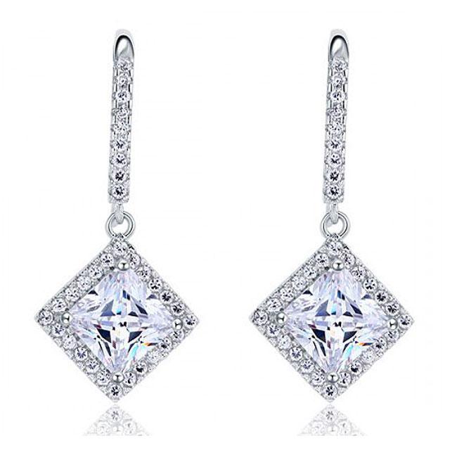Cercei Borealy Argint 925 Diamonds Princess Dangle [1]