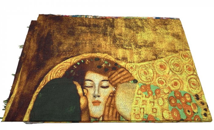 Set cadou pentru femei Klimt „The Kiss” Eșarfă din casmir și mănuși [3]