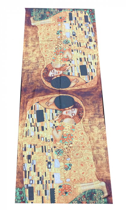 Set cadou pentru femei Klimt „The Kiss” Eșarfă din casmir și mănuși [4]