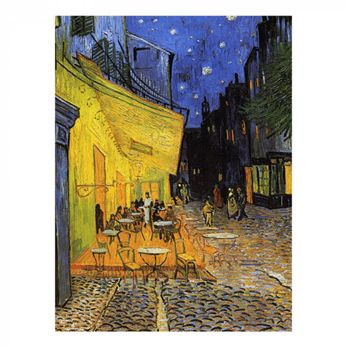 Esarfa Matase  - Van Gogh Noapte Instelata peste Rhone / Terasa Cafenelei Noaptea [2]