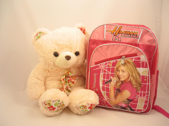 Cos Cadou Copii Rucsac Hannah Montana & Teddy Bear [1]