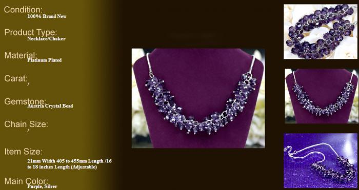 Colier Bead Purple [4]