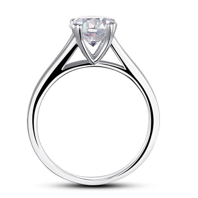 Inel Solitaire Simulated Diamond Argint 925 Marimea 6 [3]