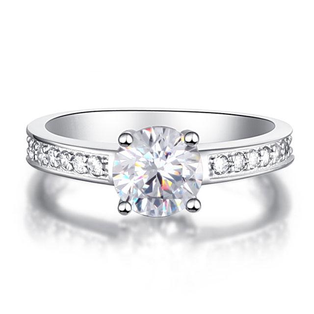 Inel Borealy Argint 925 Simulated Diamond Zirconiu Solitaire Marimea 8 [6]