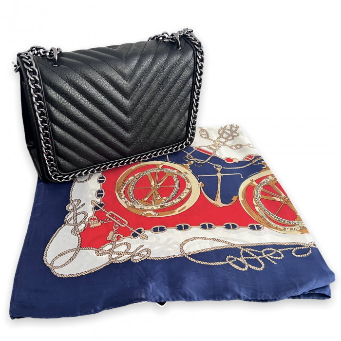 Geanta Black Cape & Esarfa Matase [1]
