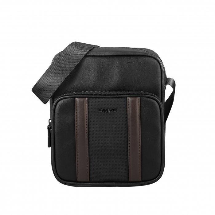 Geanta Borseta Reporter Taddeo Black Ungaro + CADOU Portofel West Polo din piele naturala [2]