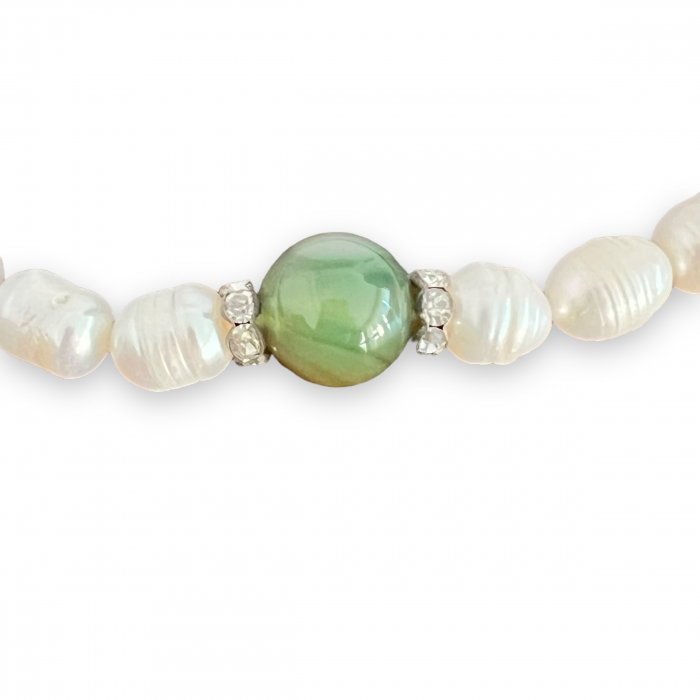 Colier Perle Naturale cu Jad [2]