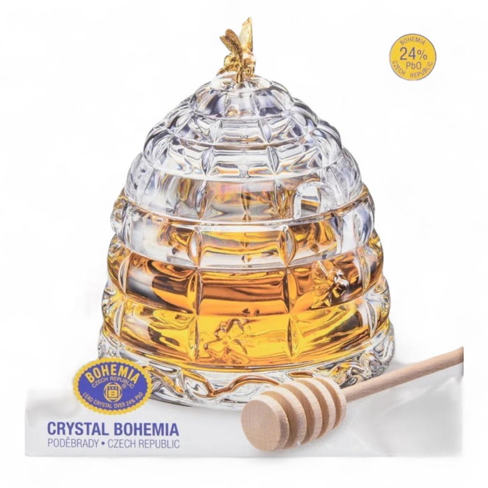 Honey Bee Recipient Miere din Cristal Bohemia 12 cm [1]