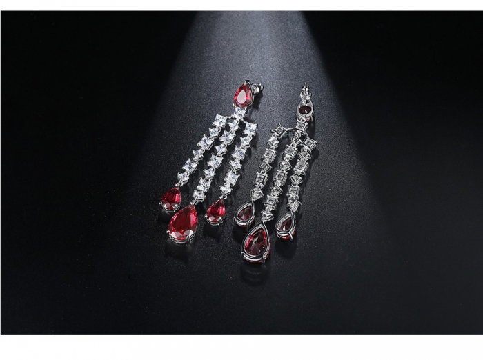 Clutch Ungaro Small Red & Cercei Chandelier Long Red Crystal [3]