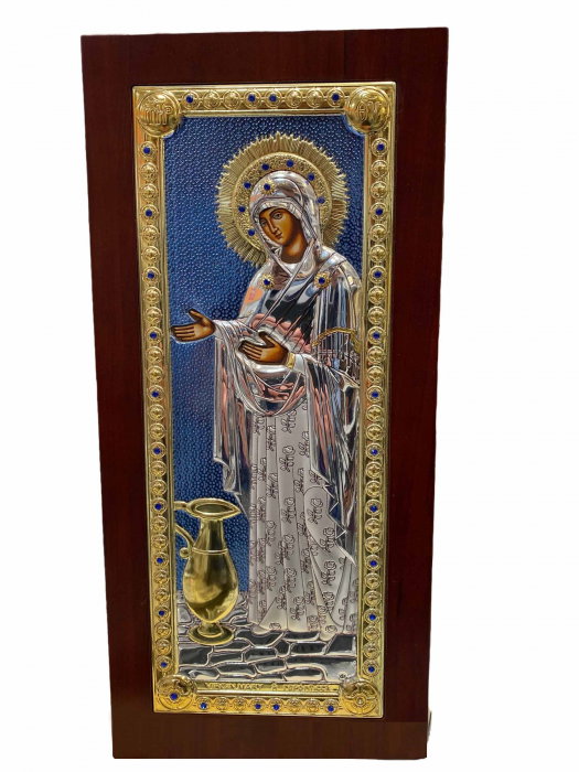 Icoana Fecioara Maria „Stareţa” Sporul Casei (Gherontissa) - Made in Grecia 16,5 x 36 cm [3]
