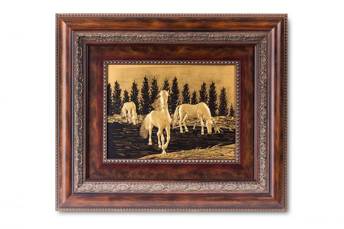 Tablou Equus Caballus in Gold by Credan - Made in Spain [1]