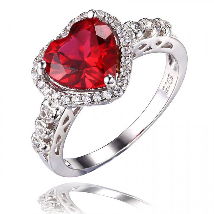 Inel Borealy Rubin 3 carate Red Love Marimea 7 [1]