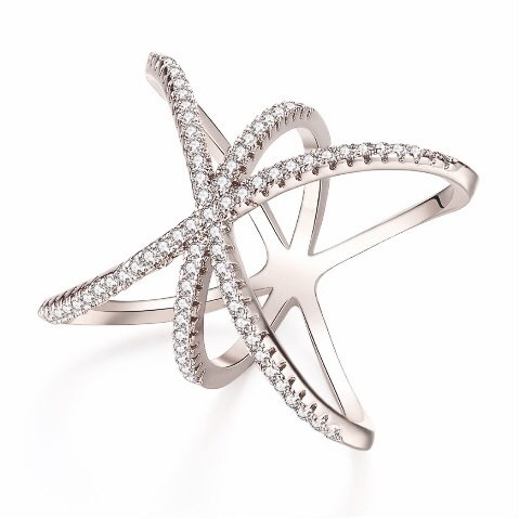 Inel Loopy Diamond Silver by Borealy [1]