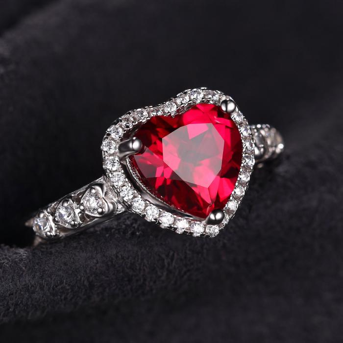Inel Borealy Rubin 3 carate Red Love Marimea 7 [3]
