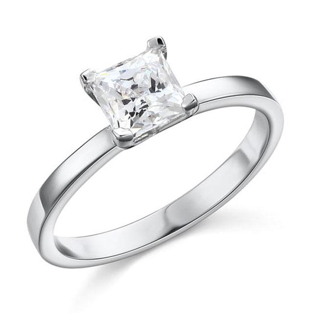 Inel Borealy Argint 925 Simulated Diamond Logodna Princess Marimea 7 [1]