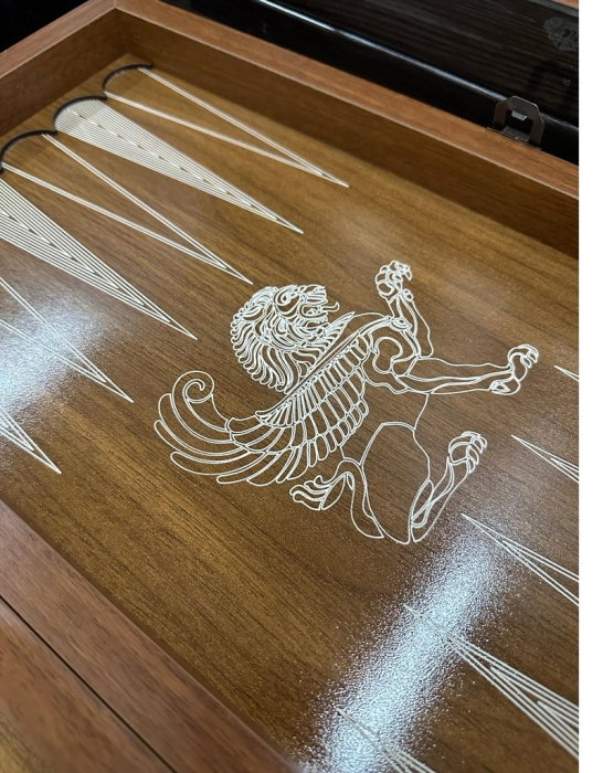 Joc de Table Backgammon Luxury Lemn Masiv [5]