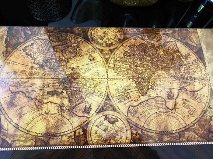 Joc table Old Map Edition din lemn de trandafir lacuit – cadou premium pentru bărbați pasionați de jocuri clasice [6]