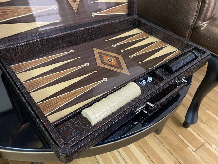 Joc table Star Luxury Edition Leather cu cărți de joc aurite – cadou de lux pentru bărbați [8]