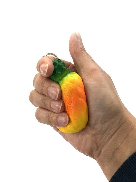 Jucarie Squishy - Ananas mare si mic breloc [3]