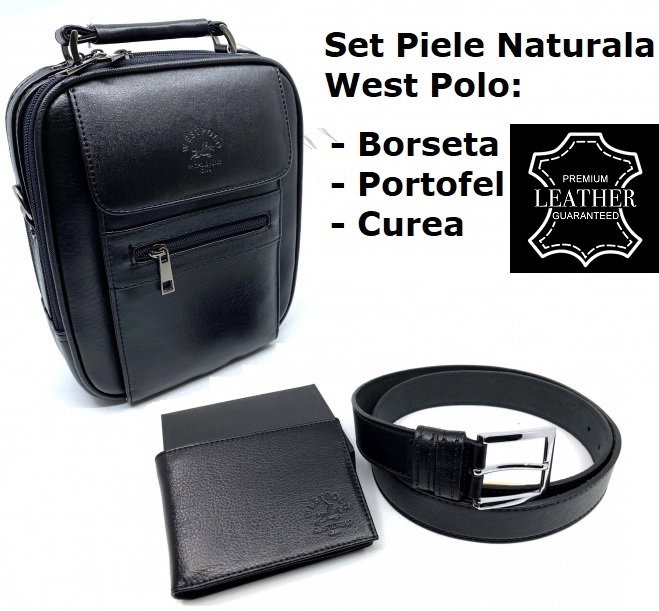 Set Cadou Bărbați WestPolo – Borsetă, Portofel și Curea din Piele Naturală [2]