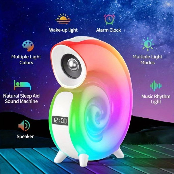 Life Assistant - Multifunctional Lampa muzicala, difuzor wireless, lumini LED colorate si ceas electronic [1]