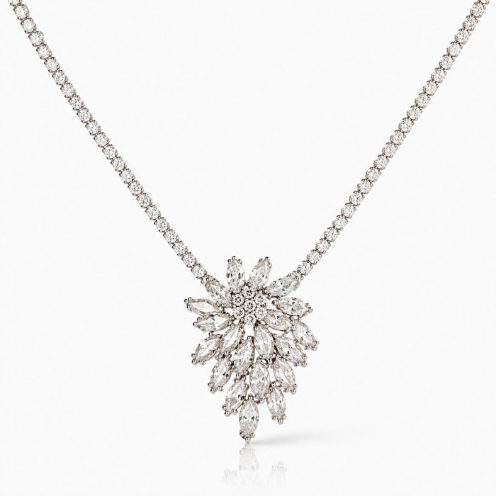 Lumière Bridal – Colier Statement cu Cristale Strălucitoare [1]