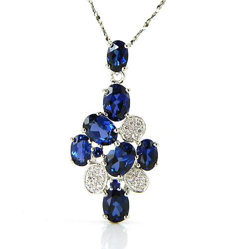 Cercei şi medalion Precious Safir by Borealy Argint 925 [6]
