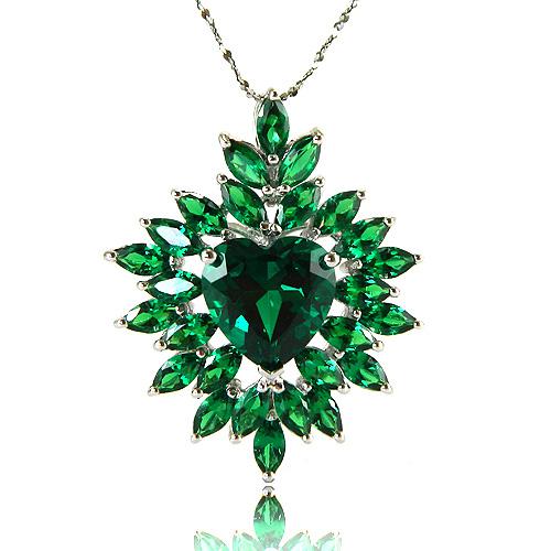 Smaralde Marquise Set Cercei, Colier şi Inel - Pietre Preţioase Argint 925 [6]